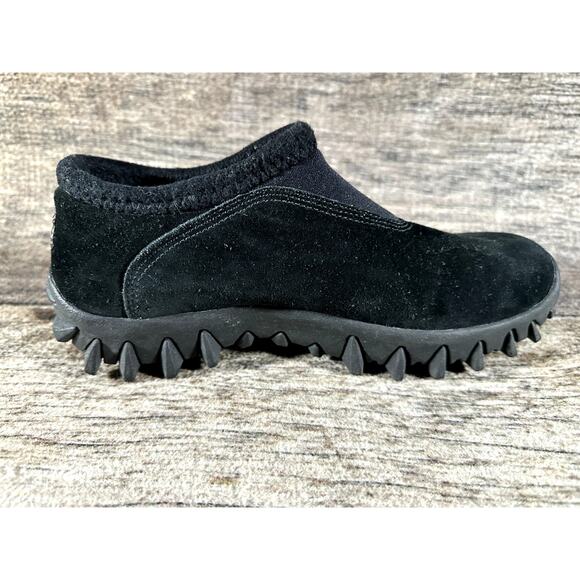 Salomon Shoes Men Sz 9.5 Black CONTAGRIP CX Hiking Snow Slip On Thinsulate Suede - Picture 7 of 10